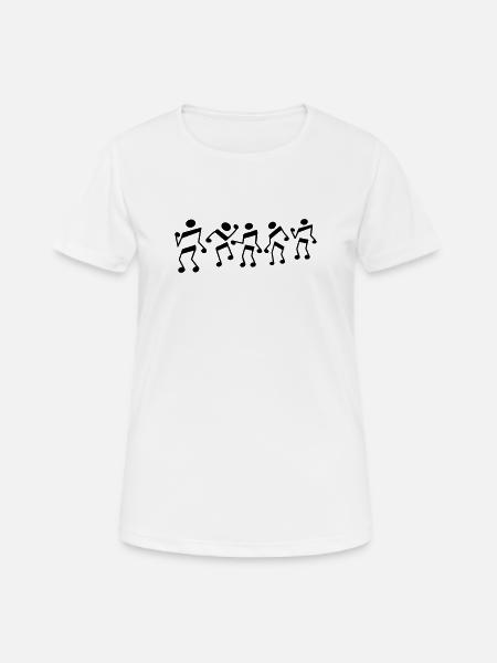 tanzende Noten - Frauen T-Shirt atmungsaktiv - Weiß