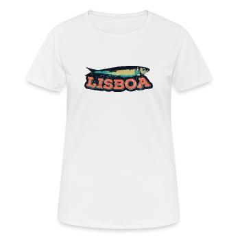 Lissabon Portugal, Lissabon Festivals, Sardinen - Frauen T-Shirt atmungsaktiv - Weiß - Vorne - AI Model Female 172 dark (172cm)