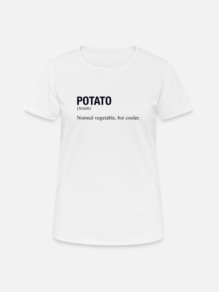 POTATO Kartoffel - Frauen T-Shirt atmungsaktiv - Weiß