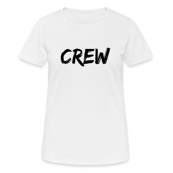 crew - Frauen T-Shirt atmungsaktiv - Weiß - Vorne - AI Model Female 172 dark (172cm)