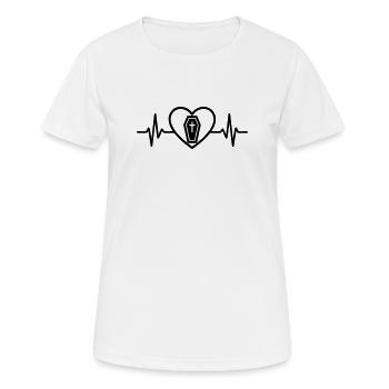 Cercueil Halloween Coeur - T-shirt respirant Femme - blanc - Devant - AI Model Female 172 dark (172cm)