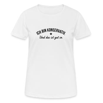 conservateur - T-shirt respirant Femme - blanc - Devant - AI Model Female 172 dark (172cm)