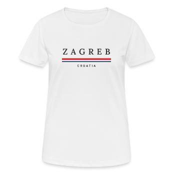 Ville de Zagreb, Croatie - T-shirt respirant Femme - blanc - Devant - AI Model Female 172 dark (172cm)