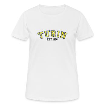 Turin fondée en 1976 - T-shirt respirant Femme - blanc - Devant - AI Model Female 172 dark (172cm)