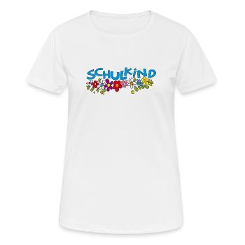 Schulkind  - Frauen T-Shirt atmungsaktiv - Weiß - Vorne - AI Model Female 172 dark (172cm)