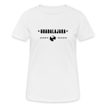 Guadalajara Mexico Coordinates Planet Earth - Women's Breathable T-Shirt - white - Front - AI Model Female 172 dark (172cm)