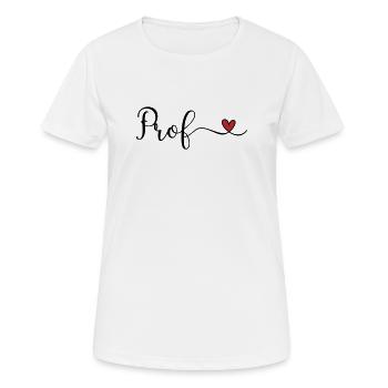 Prof Herz Typographie Geschenk - Frauen T-Shirt atmungsaktiv - Weiß - Vorne - AI Model Female 172 dark (172cm)