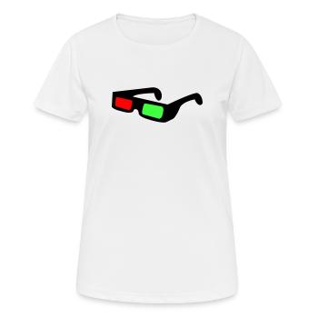 Neon Blöcke im Nachtkontrast - Frauen T-Shirt atmungsaktiv - Weiß - Vorne - AI Model Female 172 dark (172cm)