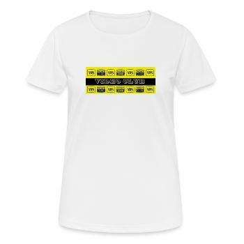 VIDEO-CLUB / VHS - V2000  - T-shirt respirant Femme - blanc - Devant - AI Model Female 172 dark (172cm)