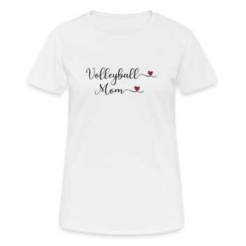 Niedliche Volleyball-Mama-Typografie mit Herz - Frauen T-Shirt atmungsaktiv - Weiß - Vorne - AI Model Female 172 dark (172cm)