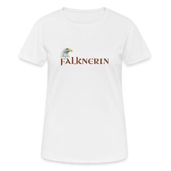 Falknerin, Adlerkopf, Weißkopfseeadler Falknerei - Frauen T-Shirt atmungsaktiv - Weiß - Vorne - AI Model Female 172 dark (172cm)