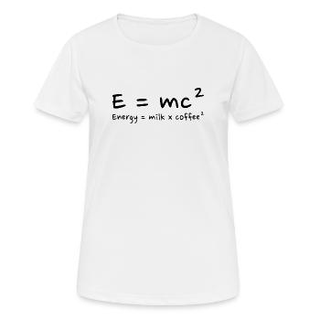 Coffee Lover Scientific Humor - Women's Breathable T-Shirt - white - Front - AI Model Female 172 dark (172cm)