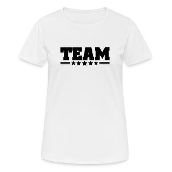 team - T-shirt respirant Femme - blanc - Devant - AI Model Female 172 dark (172cm)