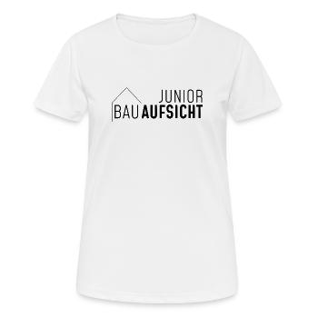 Junior Bauaufsicht mit Haus! - Frauen T-Shirt atmungsaktiv - Weiß - Vorne - AI Model Female 172 dark (172cm)