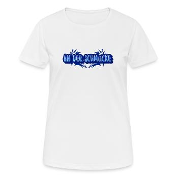 Aufdruck An der Schmücke - Frauen T-Shirt atmungsaktiv - Weiß - Vorne - AI Model Female 172 dark (172cm)