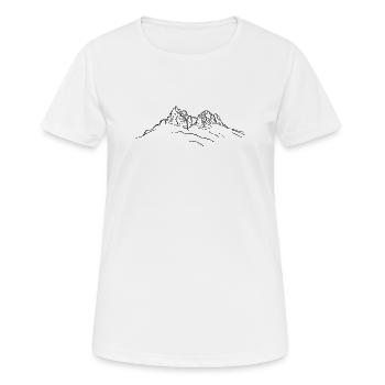 Schlern, Dolomiten, Alpen, Berge, Berg, Südtirol - Frauen T-Shirt atmungsaktiv - Weiß - Vorne - AI Model Female 172 dark (172cm)