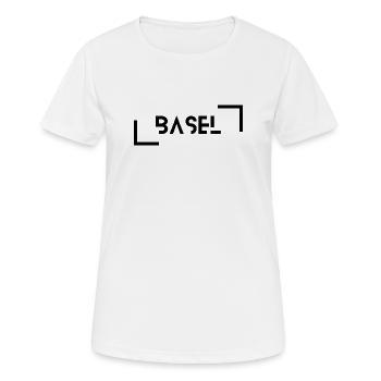 Noir de Bâle - T-shirt respirant Femme - blanc - Devant - AI Model Female 172 dark (172cm)
