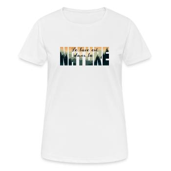 Luxury is in NATURE - Women's Breathable T-Shirt - white - Front - AI Model Female 172 dark (172cm)