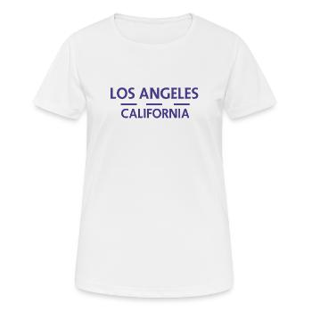 Los Angeles, Californie - T-shirt respirant Femme - blanc - Devant - AI Model Female 172 dark (172cm)