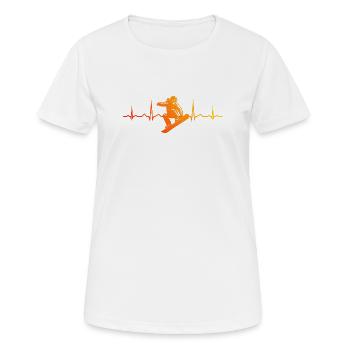 Snowboard motif with recognition value - Women's Breathable T-Shirt - white - Front - AI Model Female 172 dark (172cm)