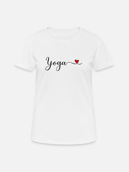 Yoga - Frauen T-Shirt atmungsaktiv - Weiß