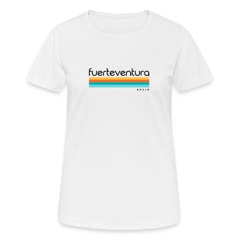 Fuerteventura - Spain - Spanien - Espana - Kanaren - Frauen T-Shirt atmungsaktiv - Weiß - Vorne - AI Model Female 172 dark (172cm)
