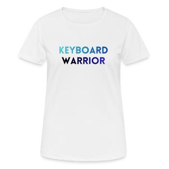 T-shirt Gamer / Programmeur – Keyboard Warrior - T-shirt respirant Femme - blanc - Devant - AI Model Female 172 dark (172cm)