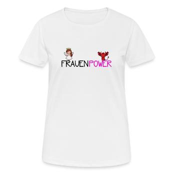 Frauenpower - Frauen T-Shirt atmungsaktiv - Weiß - Vorne - AI Model Female 172 dark (172cm)