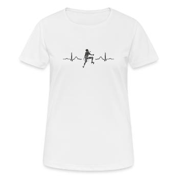 Boulderer Herzschlag Boulder Bouldern - Frauen T-Shirt atmungsaktiv - Weiß - Vorne - AI Model Female 172 dark (172cm)