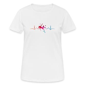 Boulderer Herzschlag Boulder Bouldern - Frauen T-Shirt atmungsaktiv - Weiß - Vorne - AI Model Female 172 dark (172cm)