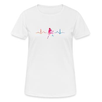 Boulderer Herzschlag Boulder Bouldern - Frauen T-Shirt atmungsaktiv - Weiß - Vorne - AI Model Female 172 dark (172cm)