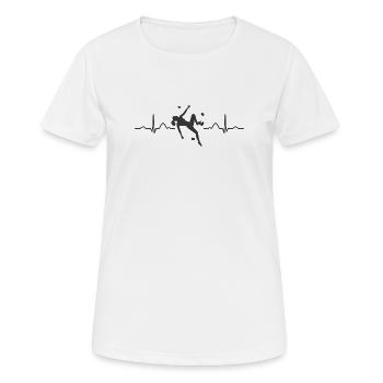 Boulderer Herzschlag Boulder Bouldern - Frauen T-Shirt atmungsaktiv - Weiß - Vorne - AI Model Female 172 dark (172cm)