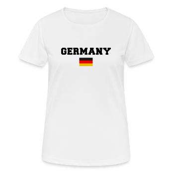 Germany Deutchland - Frauen T-Shirt atmungsaktiv - Weiß - Vorne - AI Model Female 172 dark (172cm)