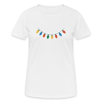 String Lights - Christmas Lights Festival Winter - Women's Breathable T-Shirt - white - Front - AI Model Female 172 dark (172cm)