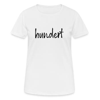 100 hundert Jubiläum Jahrestag Geburtstag Geschenk - Frauen T-Shirt atmungsaktiv - Weiß - Vorne - AI Model Female 172 dark (172cm)