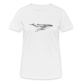 Whale design floating - Women's Breathable T-Shirt - white - Front - AI Model Female 172 dark (172cm)