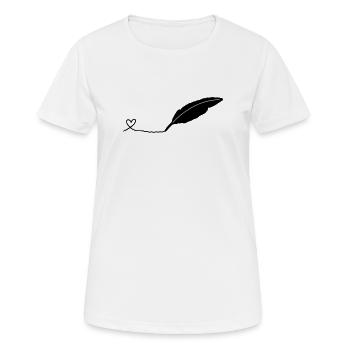 writing pen - Women's Breathable T-Shirt - white - Front - AI Model Female 172 dark (172cm)