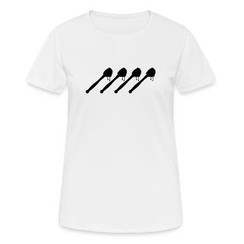 Louche à miel - T-shirt respirant Femme - blanc - Devant - AI Model Female 172 dark (172cm)