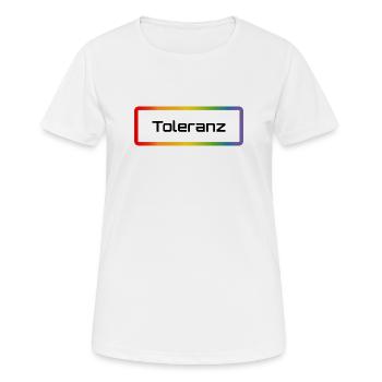 Regenbogen Toleranz - Frauen T-Shirt atmungsaktiv - Weiß - Vorne - AI Model Female 172 dark (172cm)