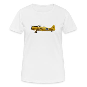 T-6 Texan - T-shirt respirant Femme - blanc - Devant - AI Model Female 172 dark (172cm)