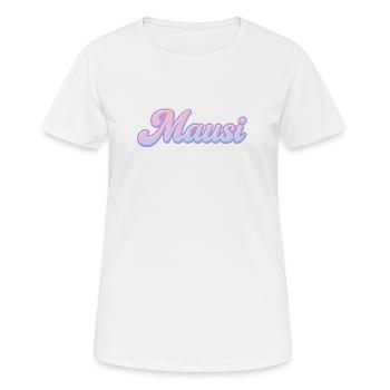 Mausi / y2k Design - Frauen T-Shirt atmungsaktiv - Weiß - Vorne - AI Model Female 172 dark (172cm)