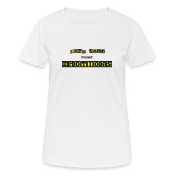 mixed emotions - Women's Breathable T-Shirt - white - Front - AI Model Female 172 dark (172cm)