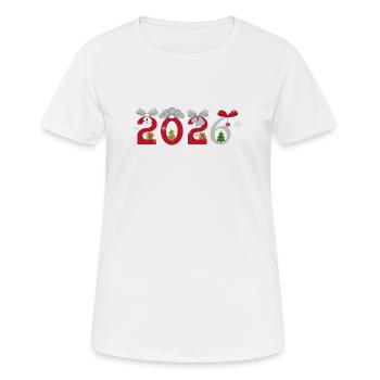 Jour de l’An 2026 - T-shirt respirant Femme - blanc - Devant - AI Model Female 172 dark (172cm)