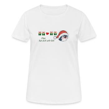 Grandma loves you very much Christmas - Women's Breathable T-Shirt - white - Front - AI Model Female 172 dark (172cm)