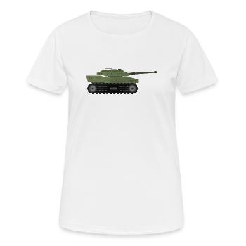 Military tank - Women's Breathable T-Shirt - white - Front - AI Model Female 172 dark (172cm)