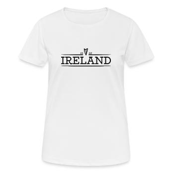 Irlande - Irlande - Irlandais - Irlandais - Harpe - T-shirt respirant Femme - blanc - Devant - AI Model Female 172 dark (172cm)