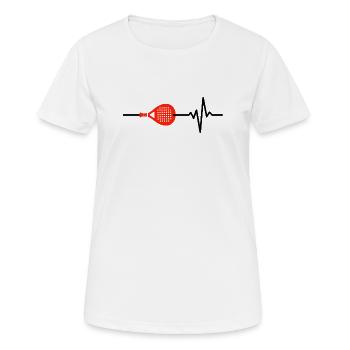 Le padel, c’est ma vie, mon cœur, mon cœur, mon amateur de cour - T-shirt respirant Femme - blanc - Devant - AI Model Female 172 dark (172cm)