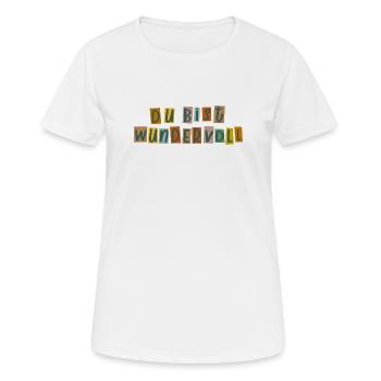 You're wonderful - Women's Breathable T-Shirt - white - Front - AI Model Female 172 dark (172cm)
