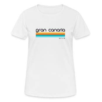 Gran Canaria - Spain - Spanien - Espana - Kanaren - Frauen T-Shirt atmungsaktiv - Weiß - Vorne - AI Model Female 172 dark (172cm)
