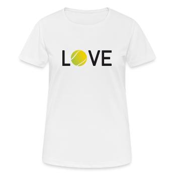 Tennisliebhaber - Frauen T-Shirt atmungsaktiv - Weiß - Vorne - AI Model Female 172 dark (172cm)